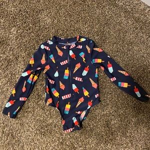 Toddler girl swimsuit 3T popsicles UPF 50+